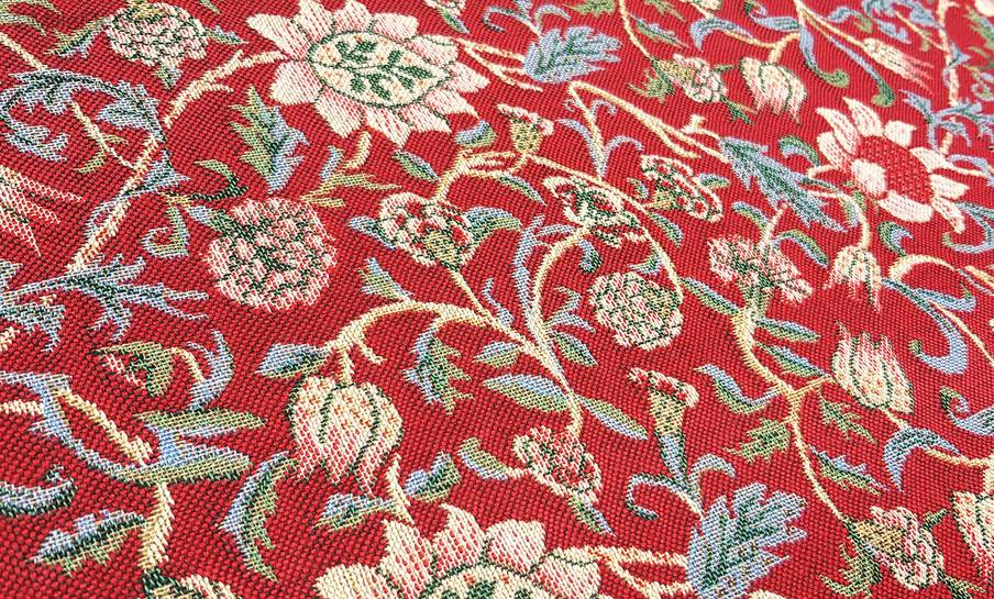 Evenlode (William Morris), red Tapestry runners William Morris - Mille Fleurs Tapestries