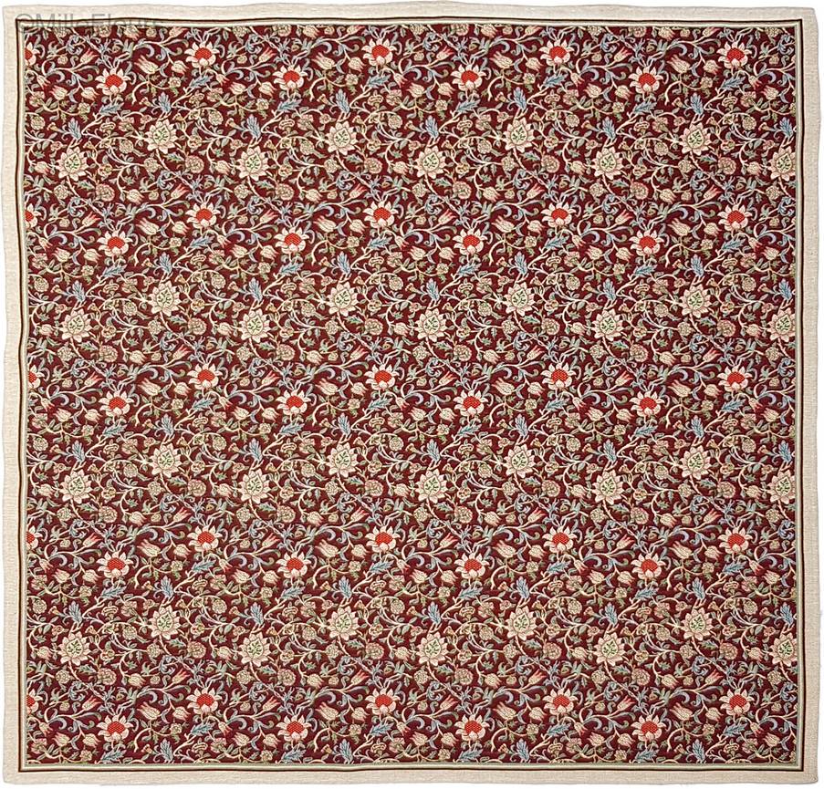 Evenlode (William Morris), bordeaux Plaids & Tafelkleden William Morris and Co - Mille Fleurs Tapestries