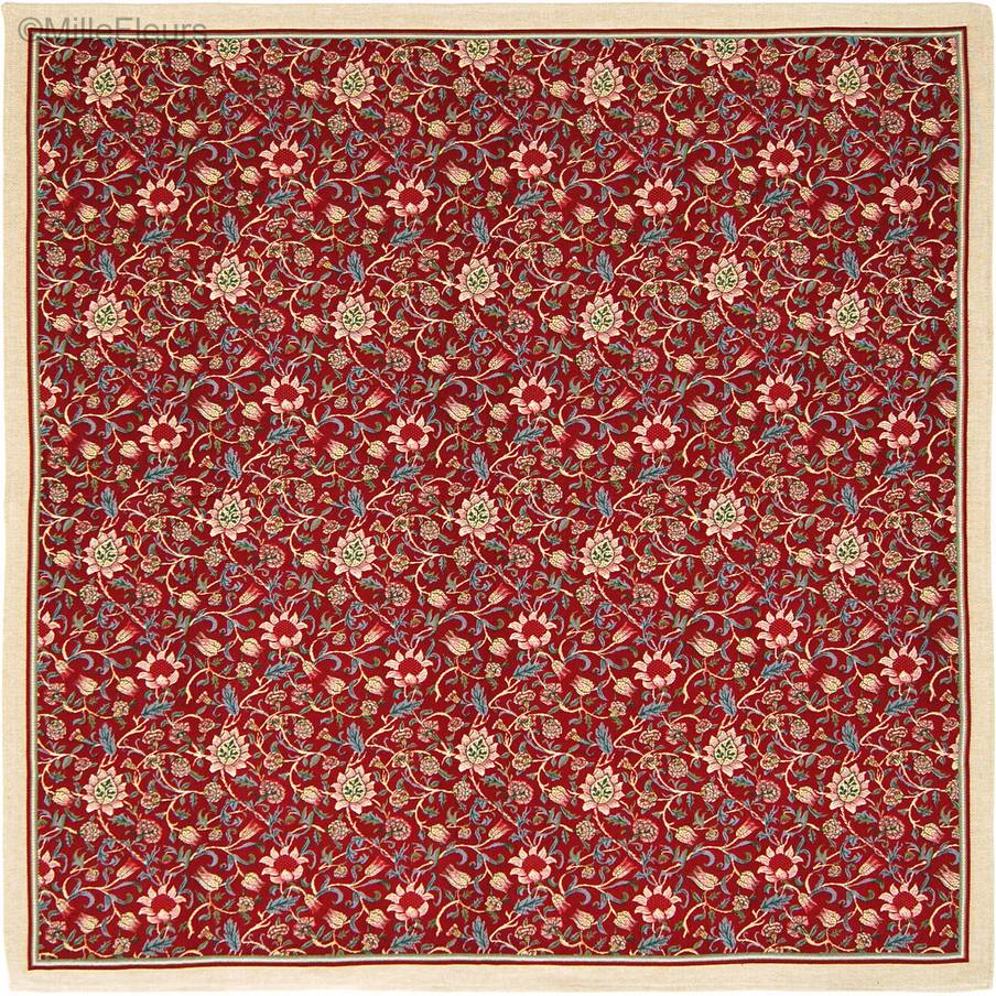 Evenlode (William Morris), rojo Mantas William Morris and Co - Mille Fleurs Tapestries