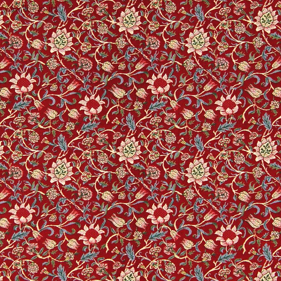 Evenlode (William Morris), rood Plaids & Tafelkleden William Morris and Co - Mille Fleurs Tapestries