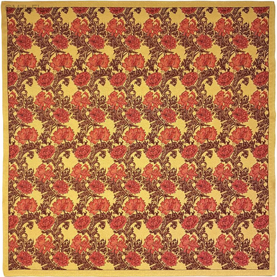 Chrysanthemum (William Morris), ochre Throws & Plaids William Morris and Co - Mille Fleurs Tapestries