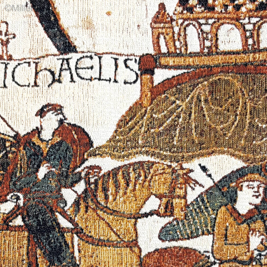 Monte Michaelis Housses de coussin Tapisserie de Bayeux - Mille Fleurs Tapestries