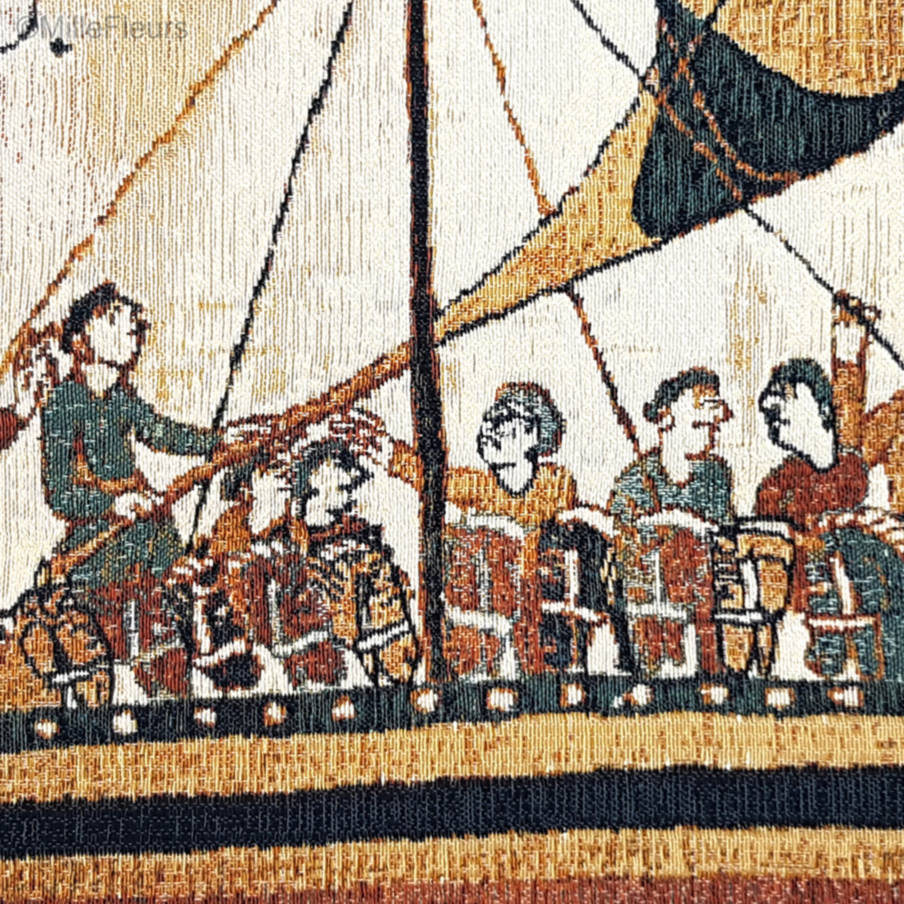 Navigio Housses de coussin Tapisserie de Bayeux - Mille Fleurs Tapestries