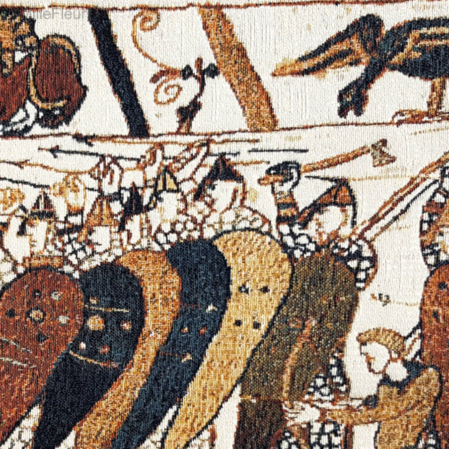 Le Combat Housses de coussin Tapisserie de Bayeux - Mille Fleurs Tapestries
