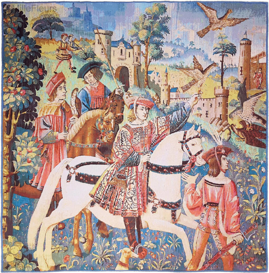 La Chasse Tapisseries murales Très Grandes Tapisseries - Mille Fleurs Tapestries