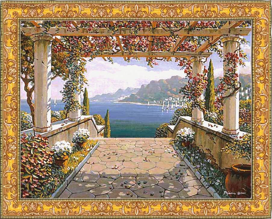 Amalfi Arbor Tapisseries murales Bob Pejman - Mille Fleurs Tapestries