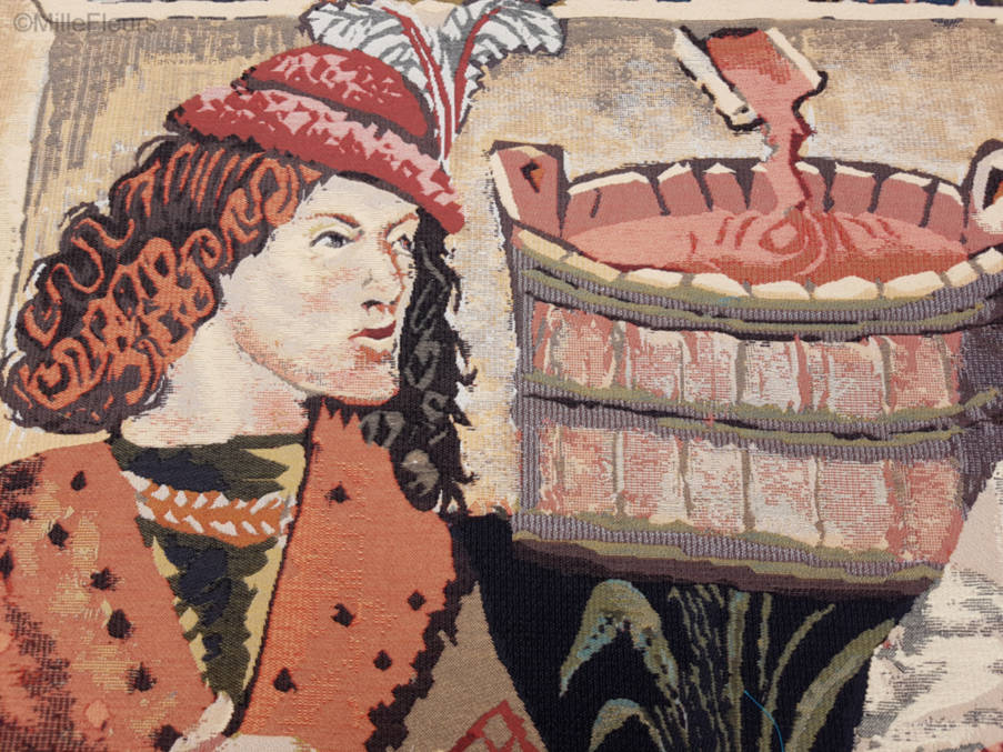 Viticultores Tapices de pared Tapices de Gran Tamaño - Mille Fleurs Tapestries