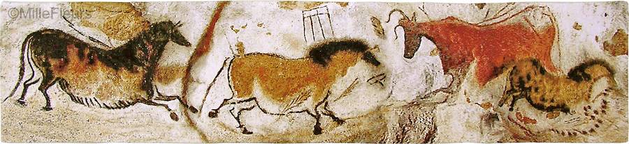 Caves of Lascaux Wall tapestries Ancient Art - Mille Fleurs Tapestries