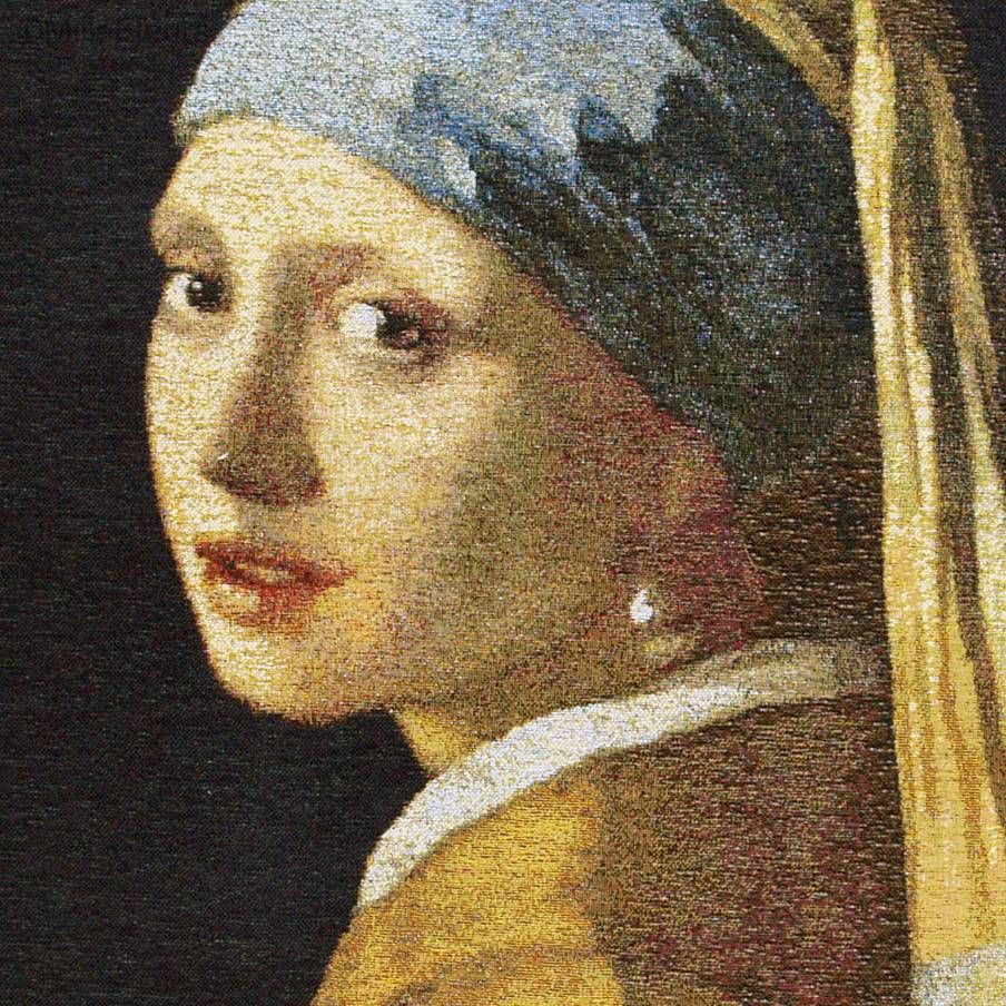 La Joven de la Perla (Vermeer) Tapices de pared Obras Maestras - Mille Fleurs Tapestries