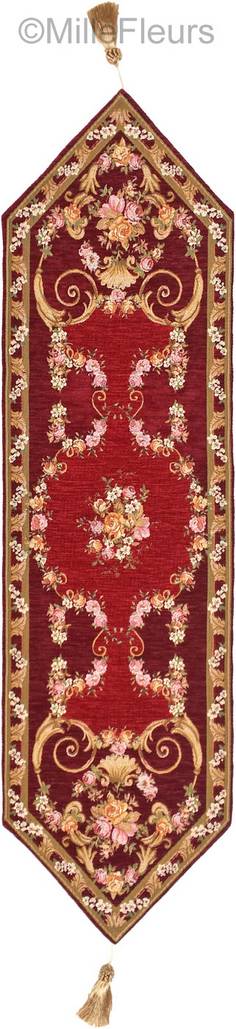 Haiti, red Tapestry runners Traditional - Mille Fleurs Tapestries