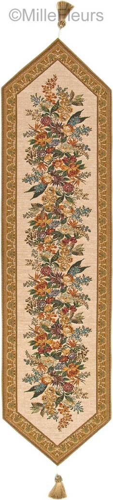 Carafe, beige Tafellopers Traditioneel - Mille Fleurs Tapestries