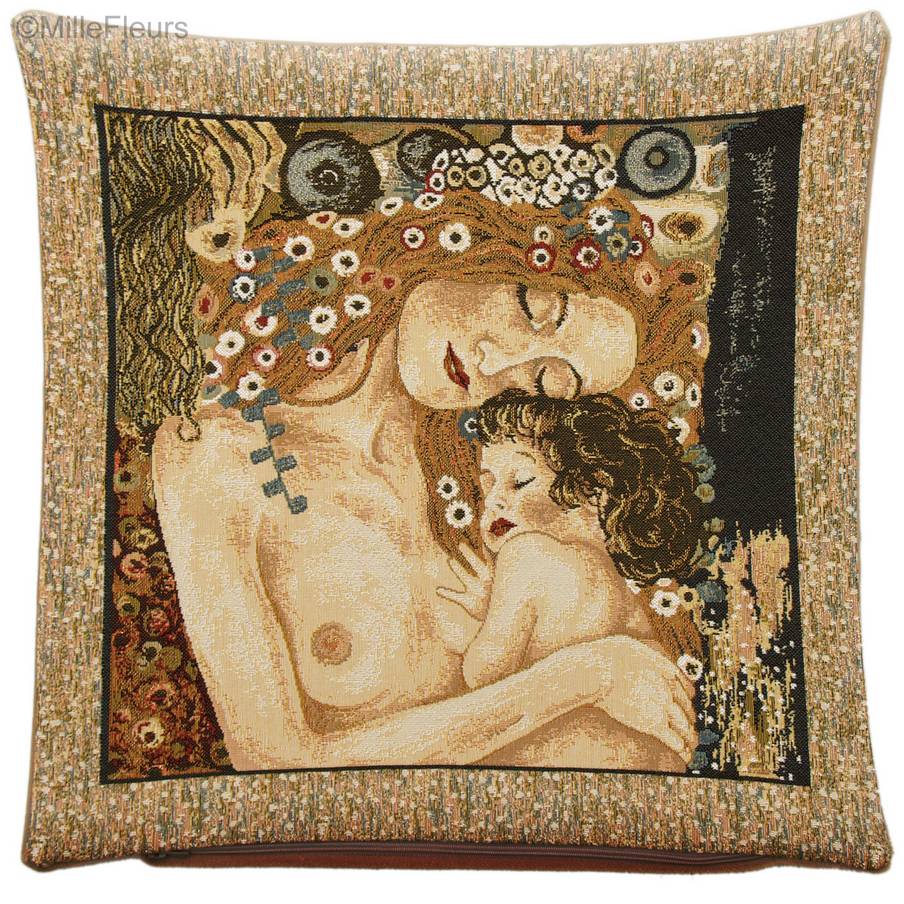 Moeder en Kind (Gustav Klimt) Sierkussens Gustav Klimt - Mille Fleurs Tapestries