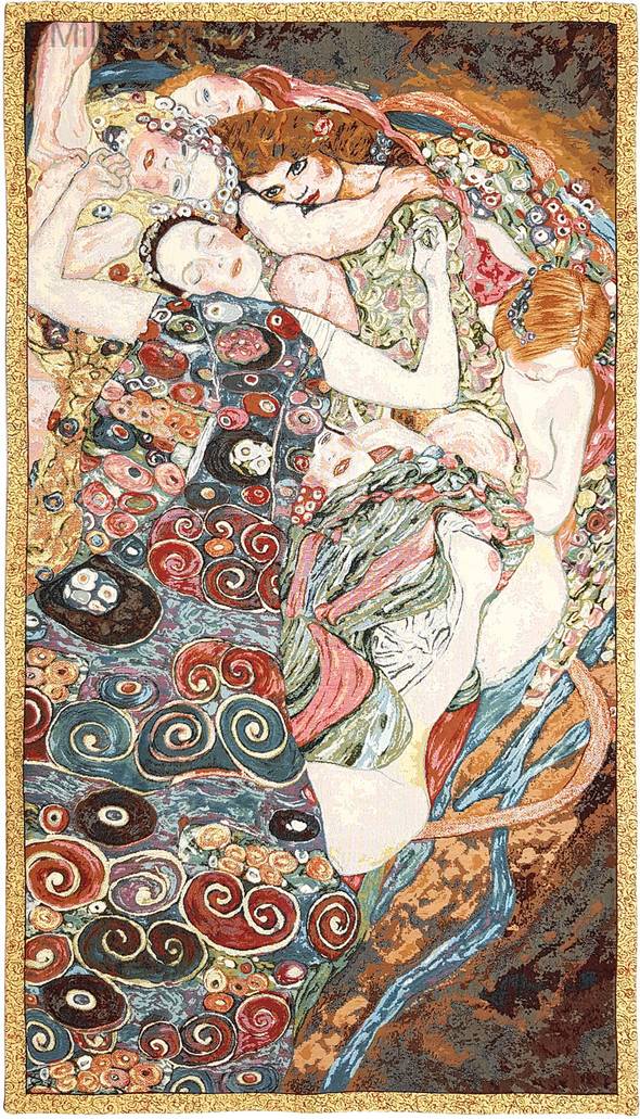 De Maagd (Klimt) Wandtapijten Gustav Klimt - Mille Fleurs Tapestries