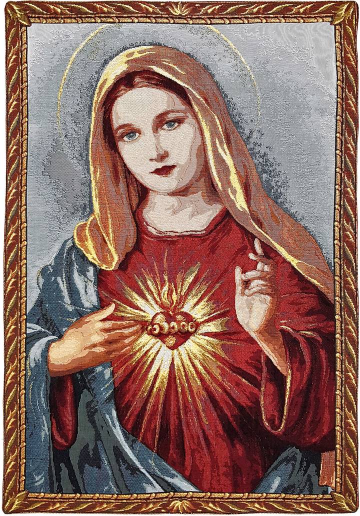 Immaculate Heart of Mary Wall tapestries Religious - Mille Fleurs Tapestries