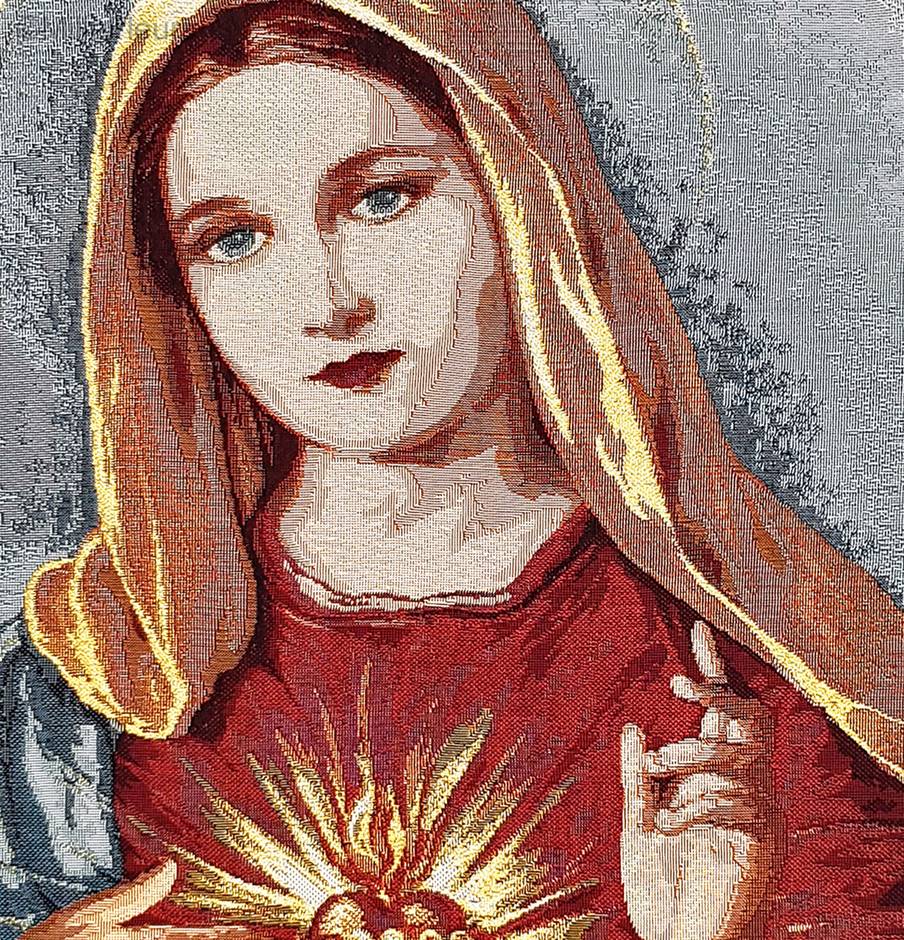Inmaculado Corazón de María Tapices de pared Religiosos - Mille Fleurs Tapestries