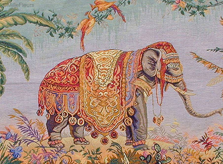 Éléphant Tapisseries murales Orientalisme - Mille Fleurs Tapestries