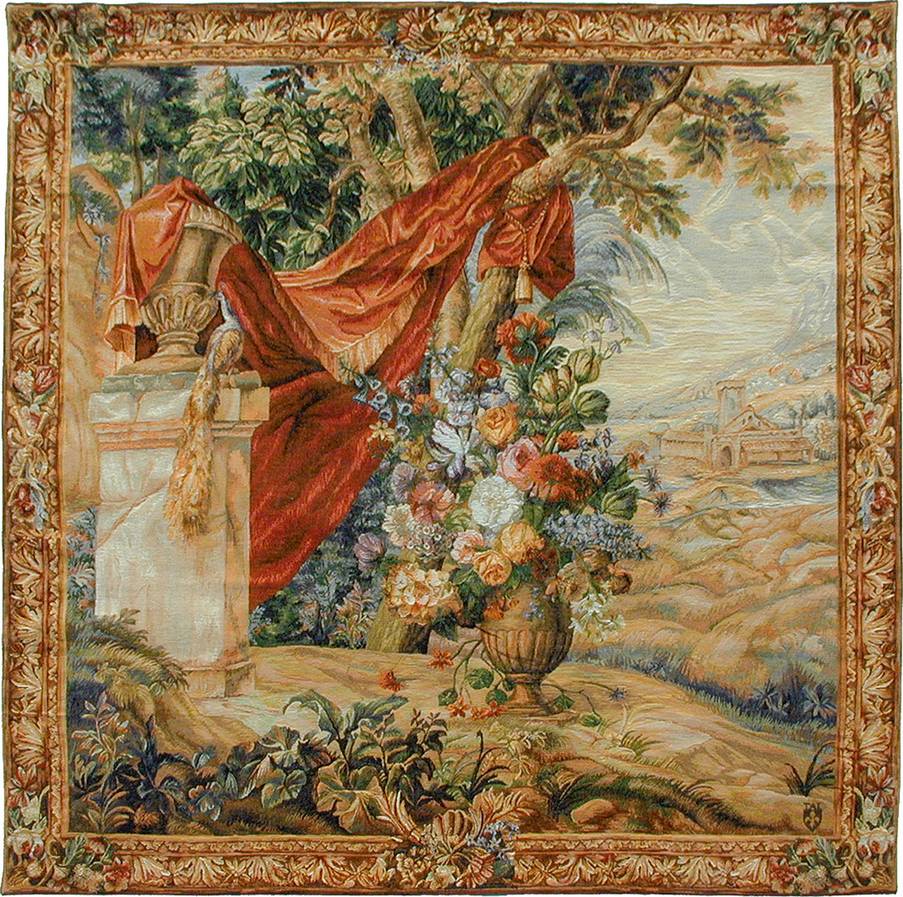 Bouquet and Drapery Tapices de pared Florales y Naturaleza - Mille Fleurs Tapestries