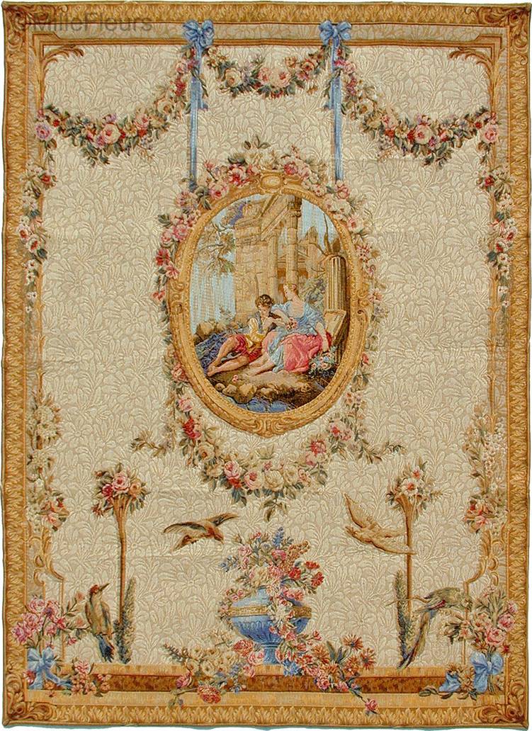 Serenade, beige Wall tapestries Romantic and Pastoral - Mille Fleurs Tapestries