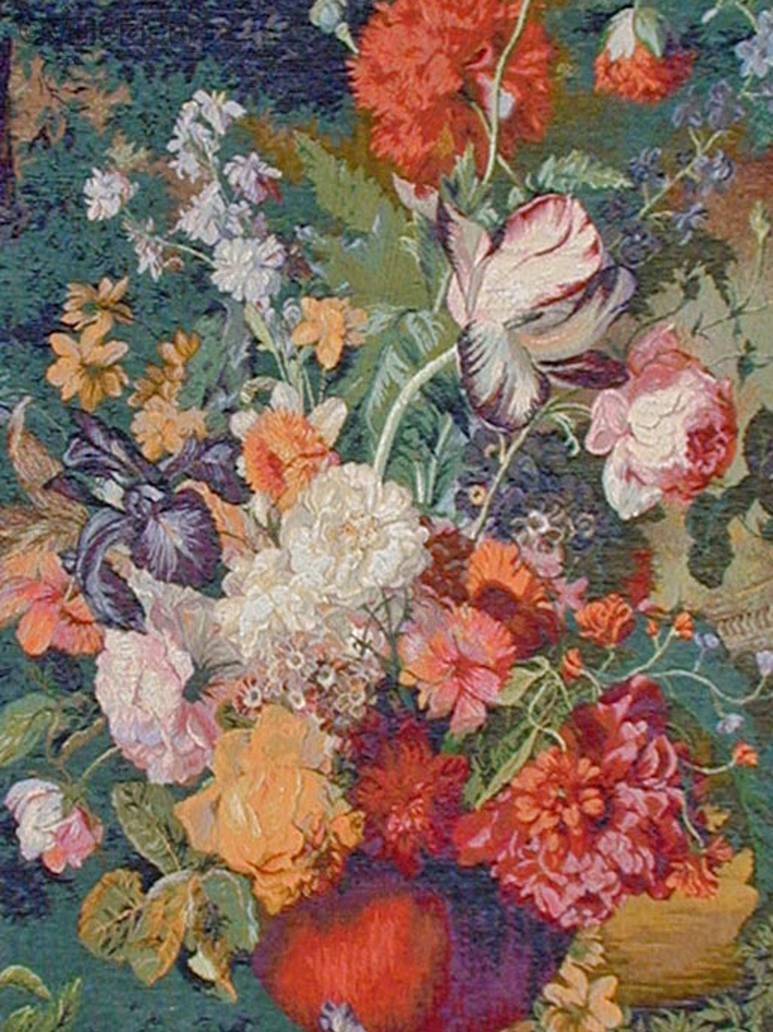 Gran Ramo Flamenco Tapices de pared Florales de Pintores Holandeses - Mille Fleurs Tapestries
