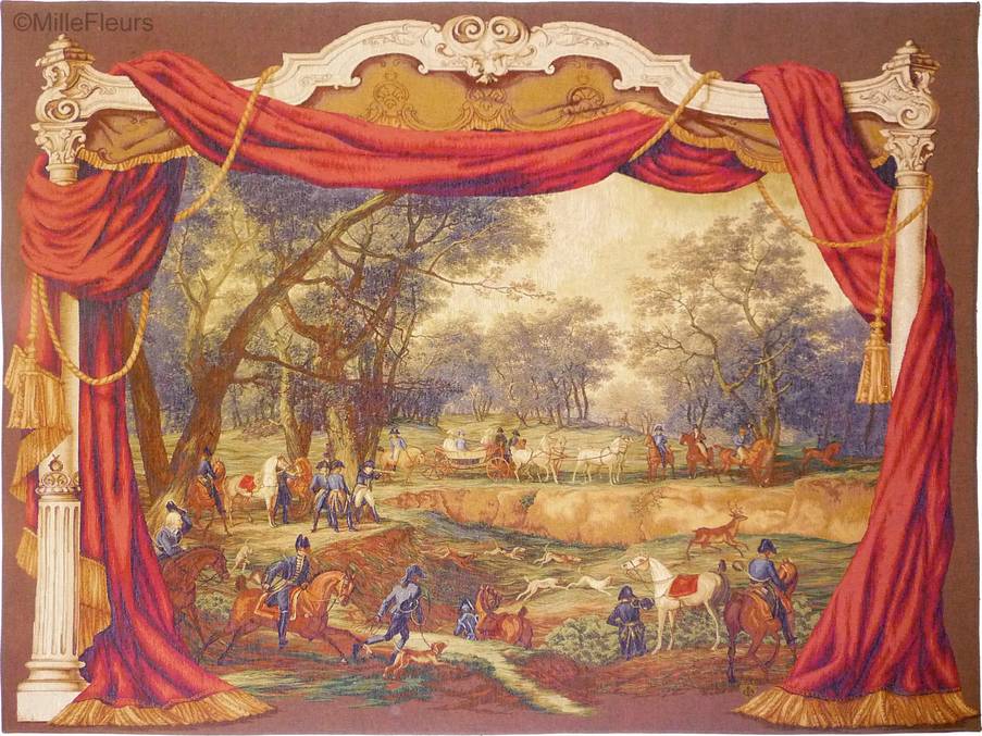 Wandeling met Napoleon Wandtapijten Empire en Neoclassicisme - Mille Fleurs Tapestries