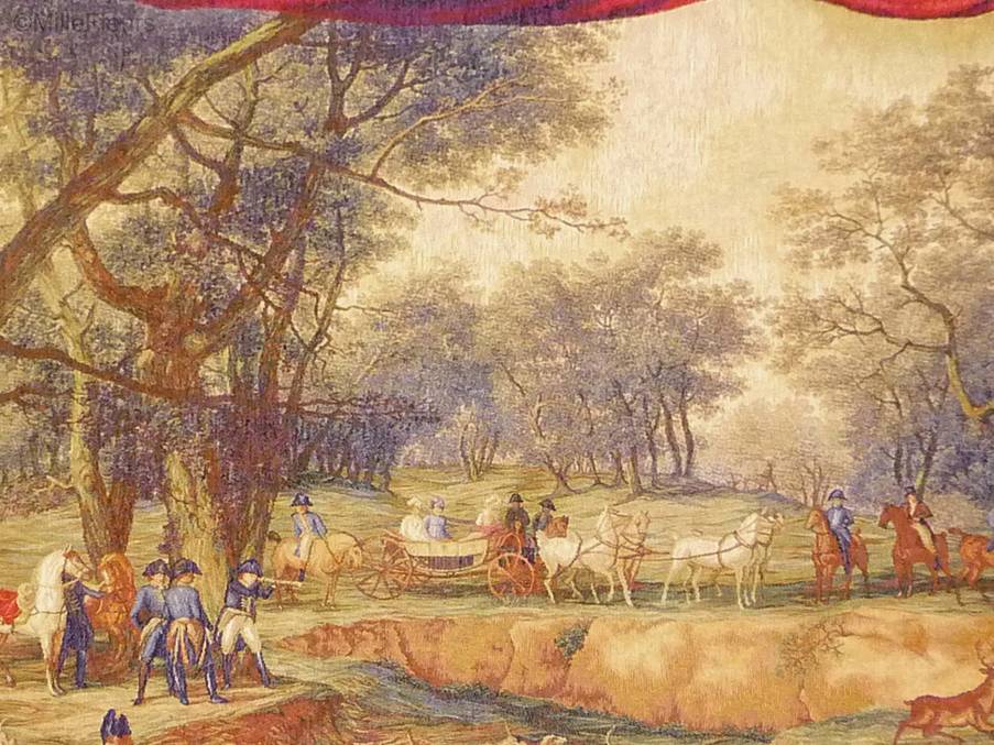 Wandeling met Napoleon Wandtapijten Empire en Neoclassicisme - Mille Fleurs Tapestries