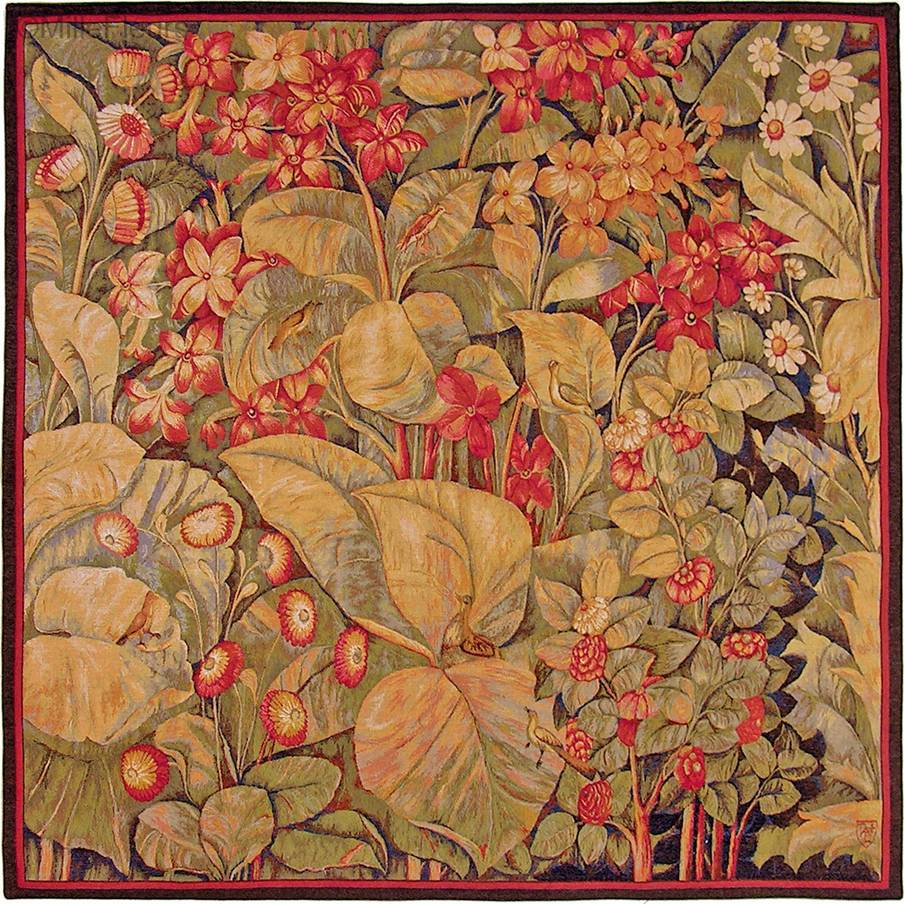 Tabaksbladeren Wandtapijten Verdures - Mille Fleurs Tapestries