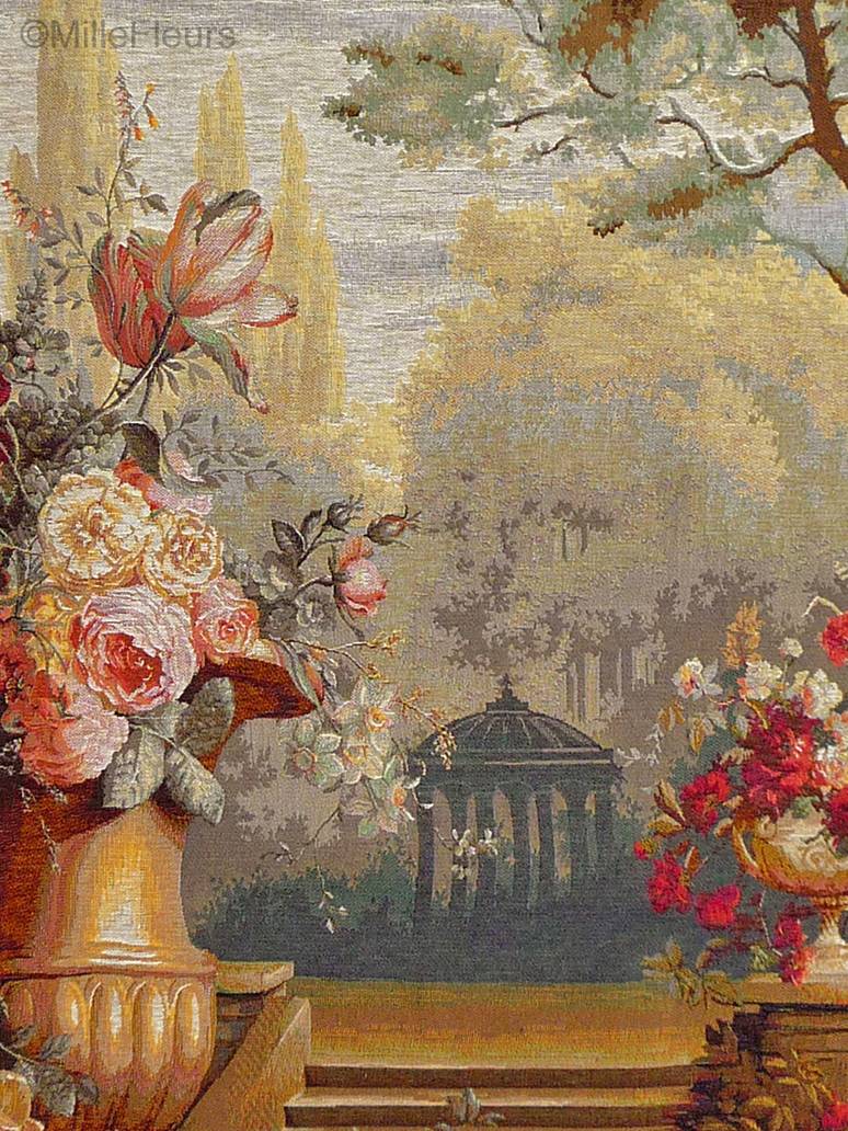 Boeket uit de tuin Wandtapijten Landschappen en Natuur - Mille Fleurs Tapestries