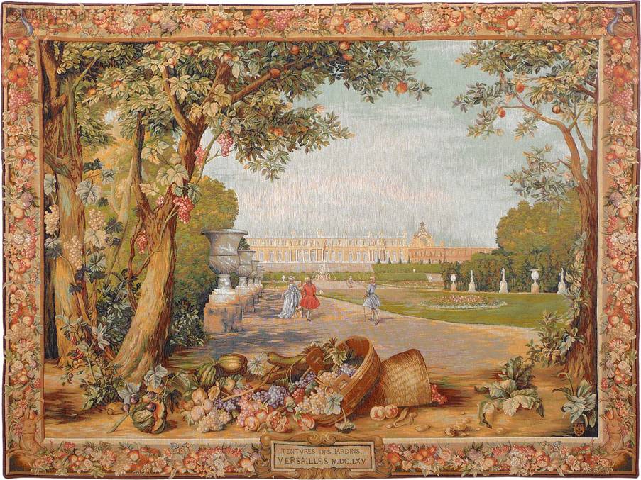 Jardines de Versalles Tapices de pared Castillos - Mille Fleurs Tapestries