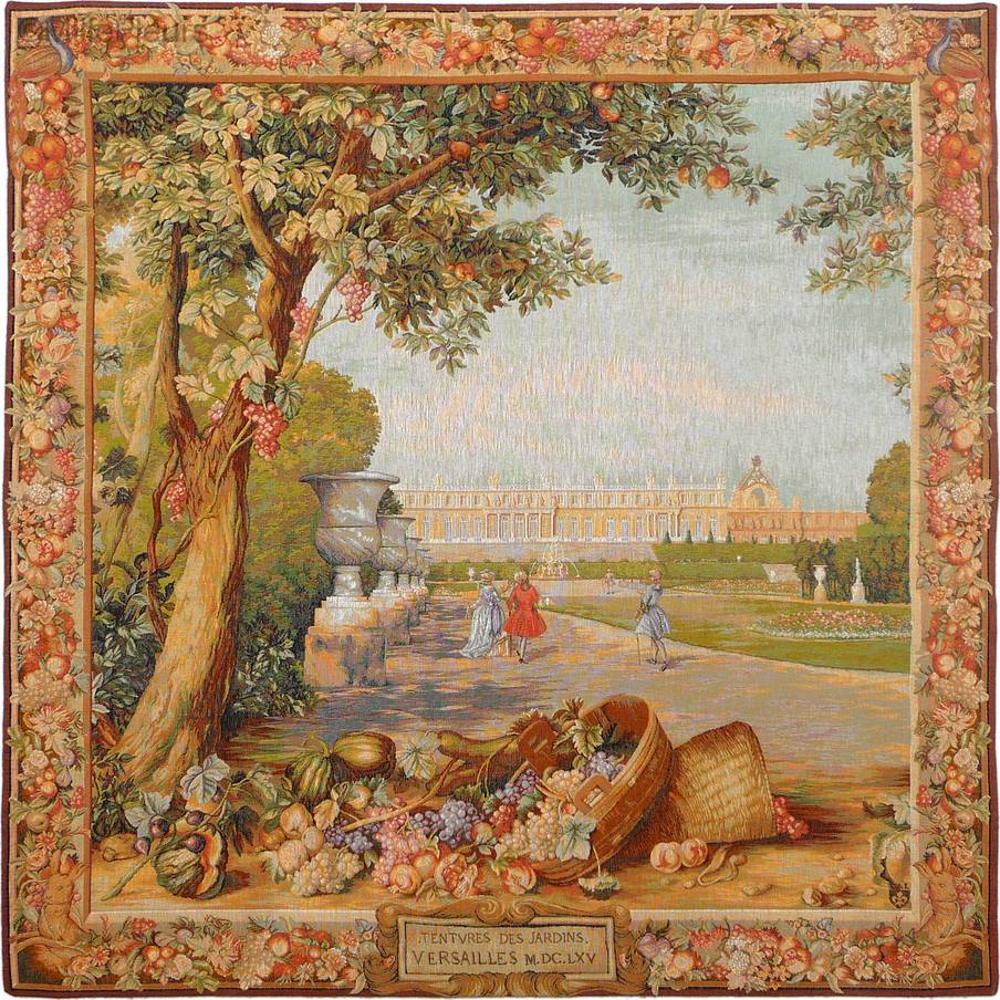 Jardines de Versalles Tapices de pared Castillos - Mille Fleurs Tapestries