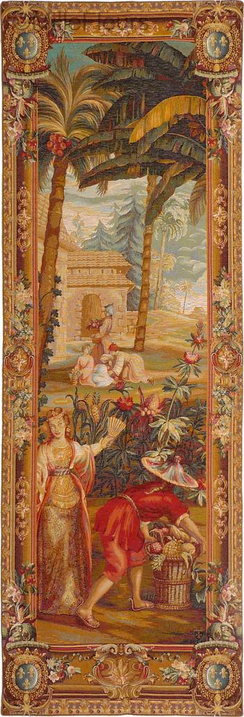 Ananasplukkers, part Wandtapijten Oriëntalisme - Mille Fleurs Tapestries