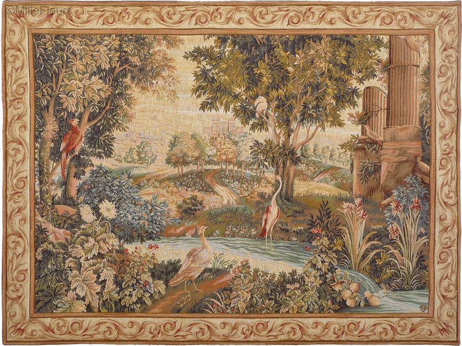 Greenery with Birds Wall tapestries Verdures - Mille Fleurs Tapestries
