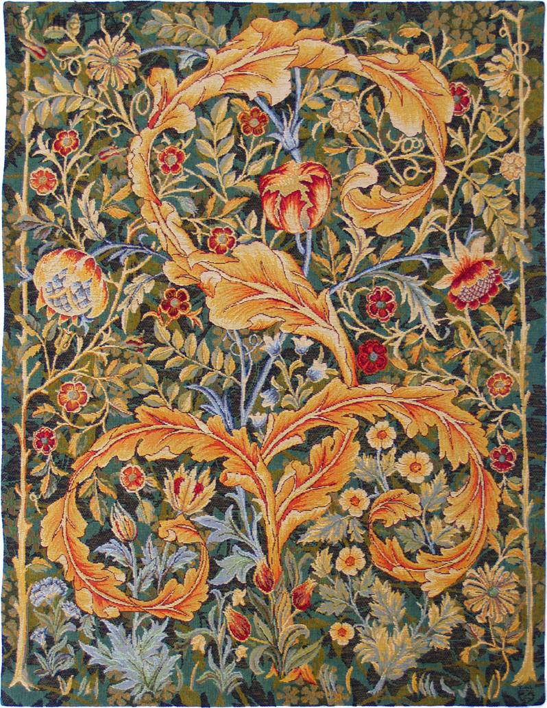 Acanthus, green Wall tapestries William Morris and Co - Mille Fleurs Tapestries
