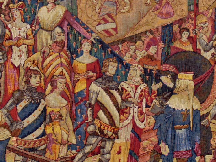 Toernooi Wandtapijten Middeleeuwse Ridders - Mille Fleurs Tapestries