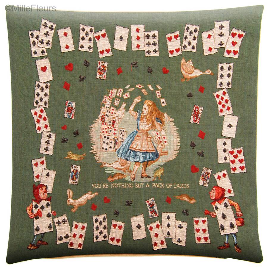 Pack of Cards Tapestry cushions Alice in Wonderland - Mille Fleurs Tapestries