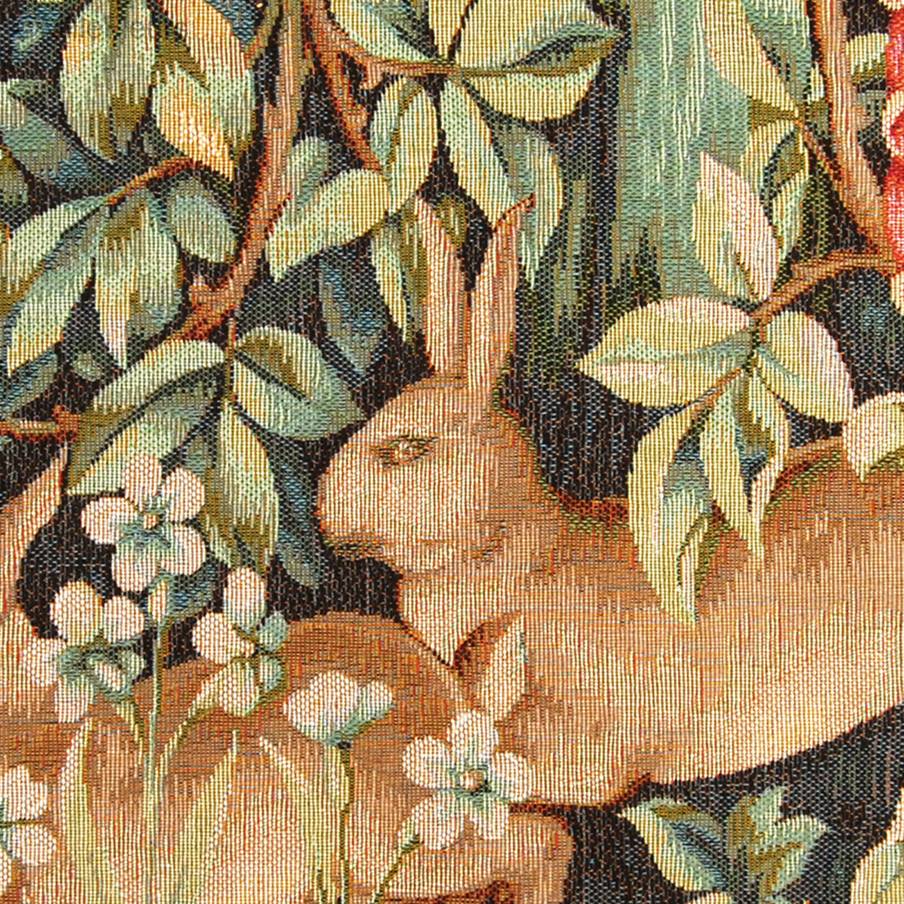 Deux Lièvres (William Morris) Housses de coussin William Morris & Co - Mille Fleurs Tapestries
