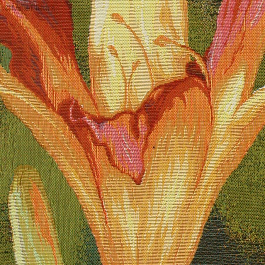 Fleur Orange Housses de coussin Fleurs contemporain - Mille Fleurs Tapestries