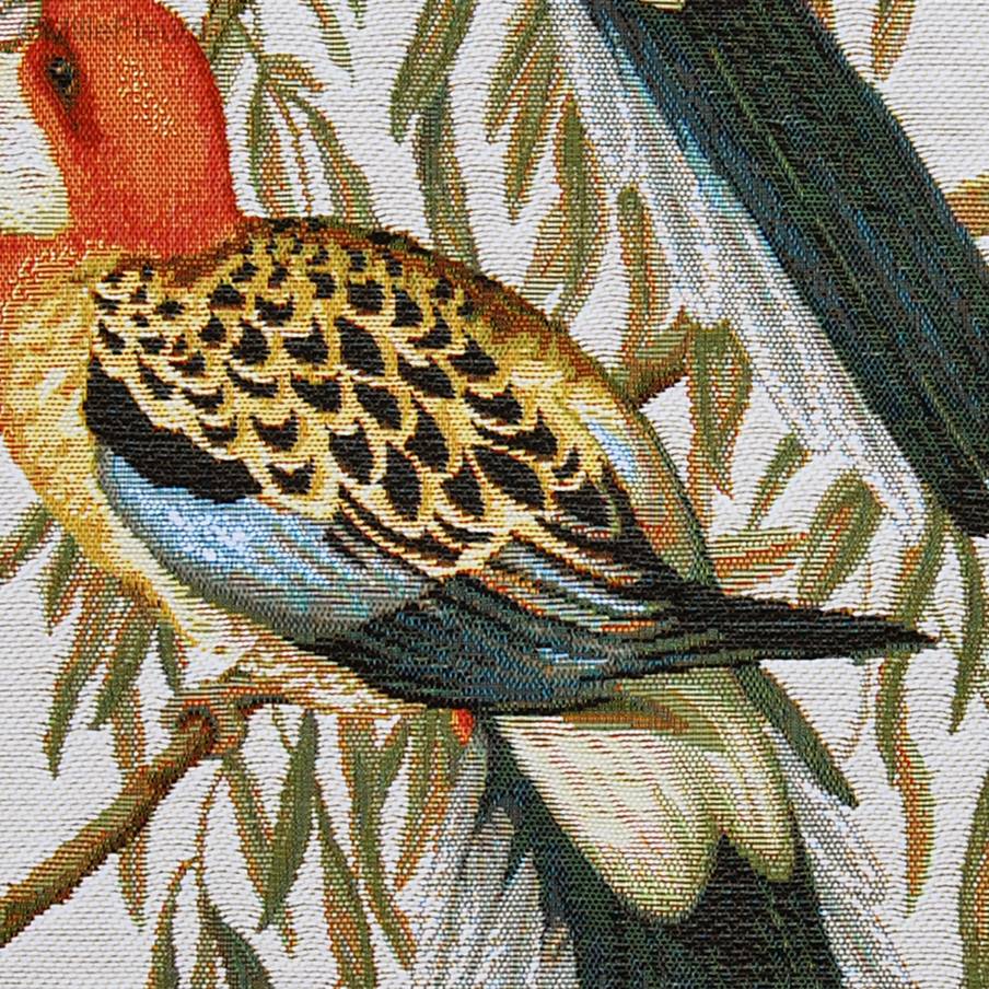 Periquitos Fundas de cojín Pájaros - Mille Fleurs Tapestries