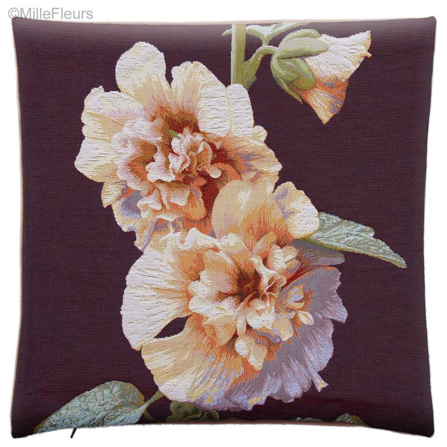 Hollyhocks Tapestry cushions Contemporary Flowers - Mille Fleurs Tapestries