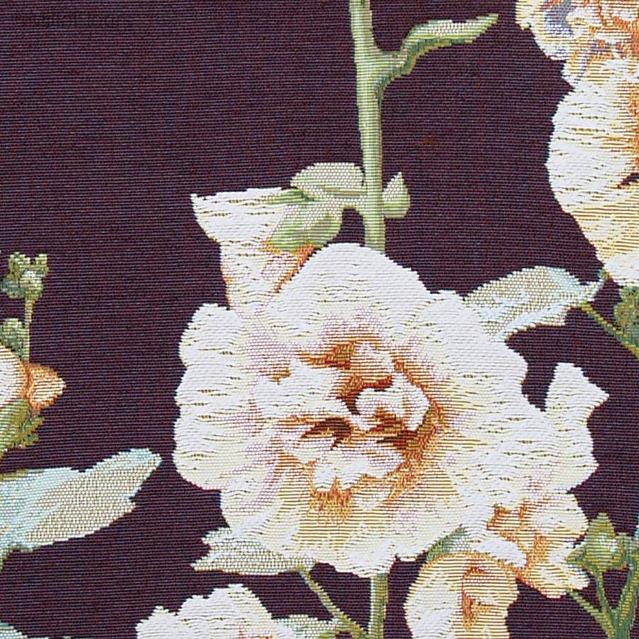 Hollyhocks Tapestry cushions Contemporary Flowers - Mille Fleurs Tapestries
