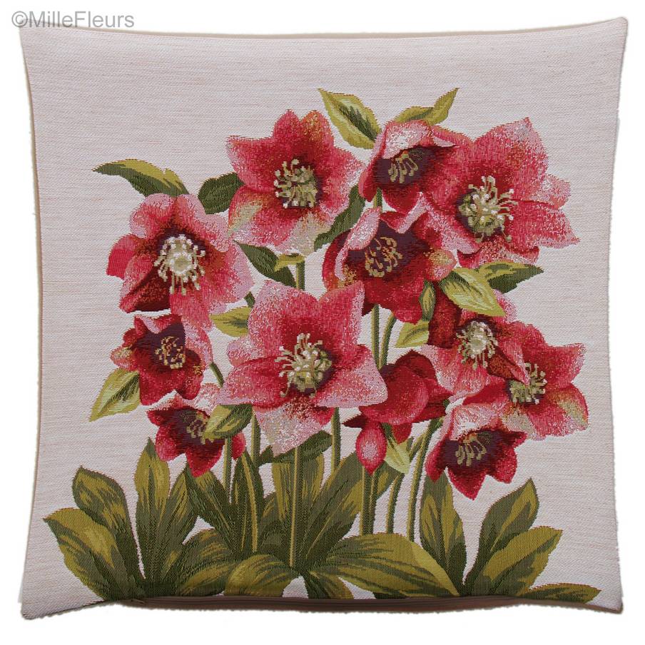 Christmas Flower Tapestry cushions Contemporary Flowers - Mille Fleurs Tapestries
