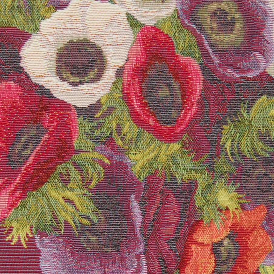 Anemones Bunch Tapestry cushions Contemporary Flowers - Mille Fleurs Tapestries