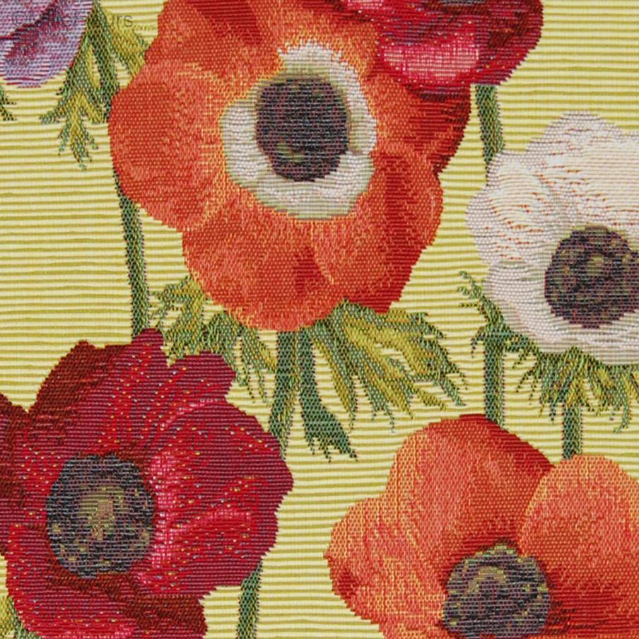 Anemones Tapestry cushions Contemporary Flowers - Mille Fleurs Tapestries