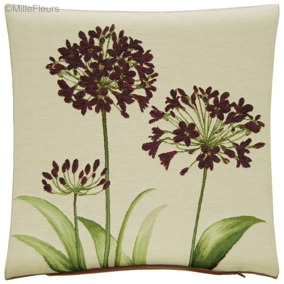 Agapanthus Tapestry cushions Contemporary Flowers - Mille Fleurs Tapestries