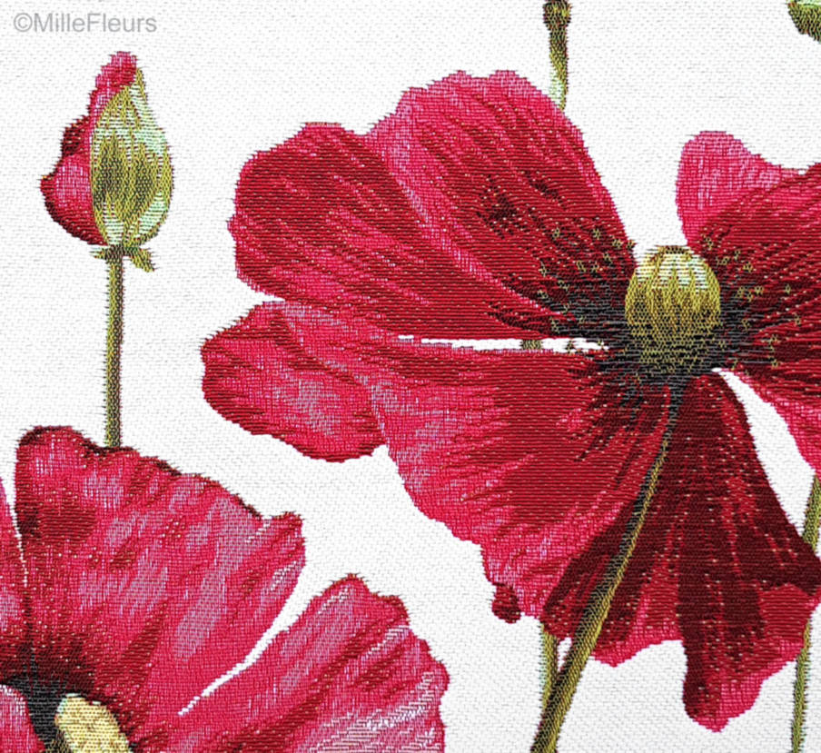 Coquelicot Housses de coussin Coquelicots - Mille Fleurs Tapestries
