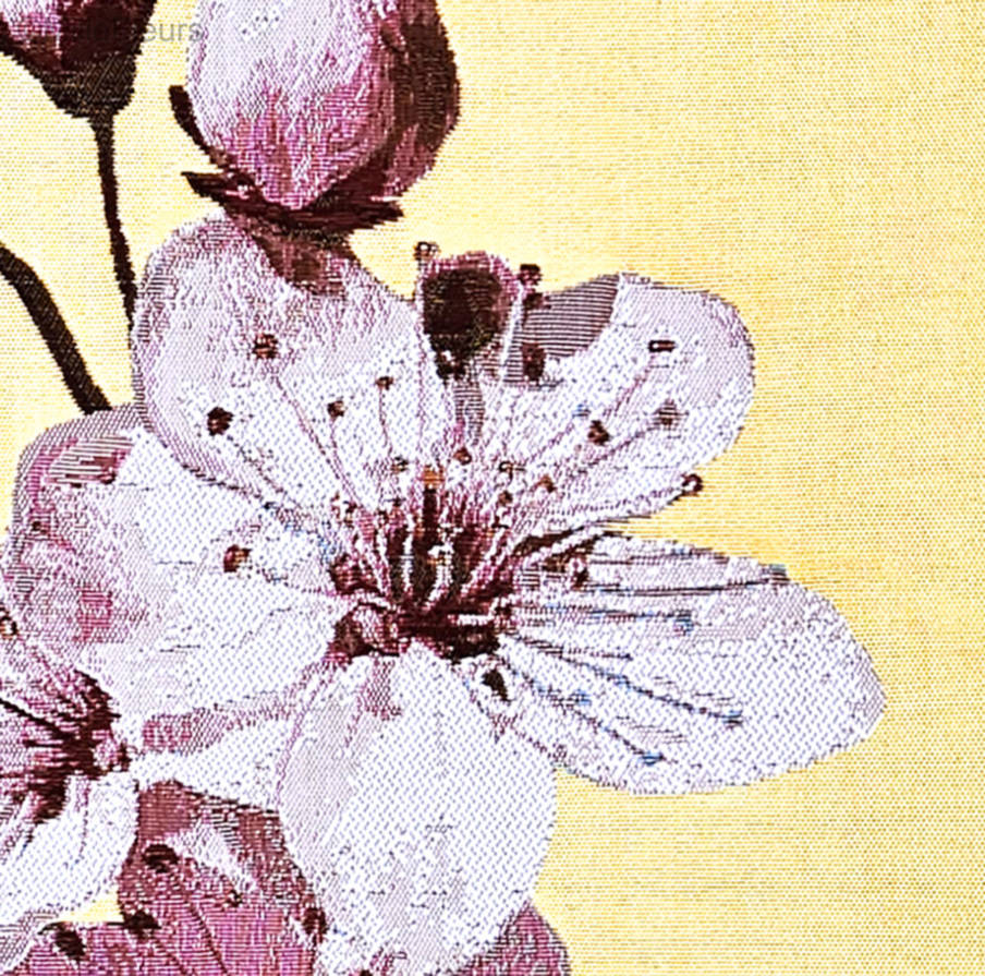 Cerezo Japonés Fundas de cojín Flores contemporánea - Mille Fleurs Tapestries