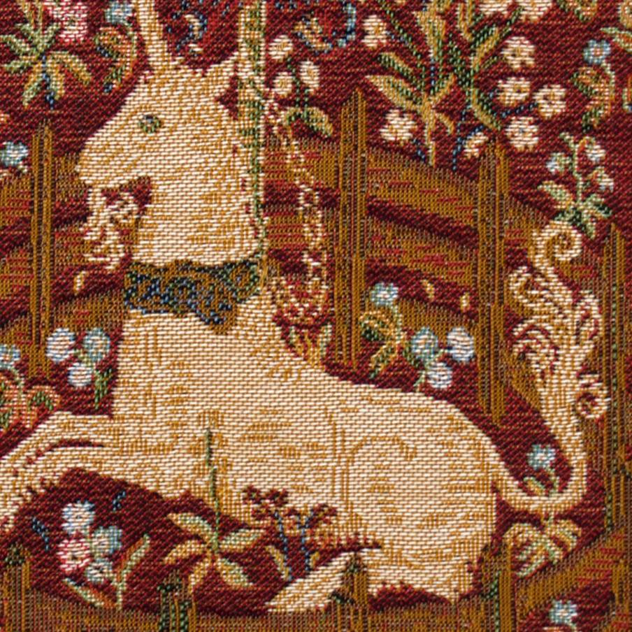 Eenhoorn in Gevangenschap Sierkussens Serie van de Eenhoorn - Mille Fleurs Tapestries