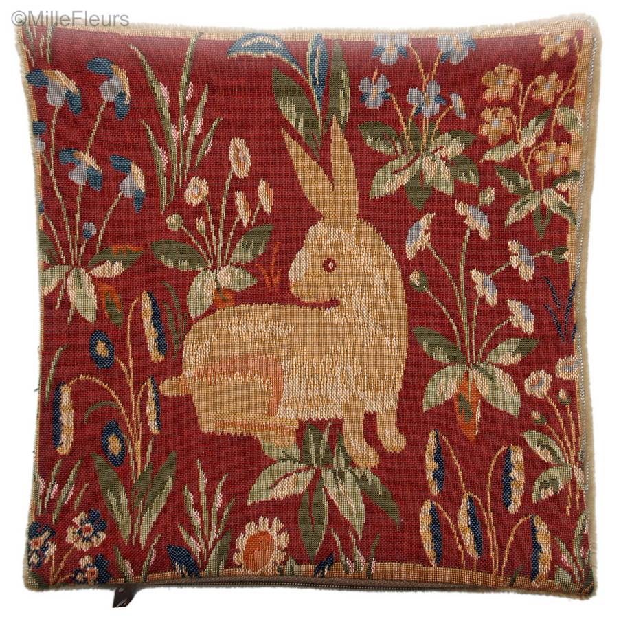 Conejo Fundas de cojín Animales - Mille Fleurs Tapestries