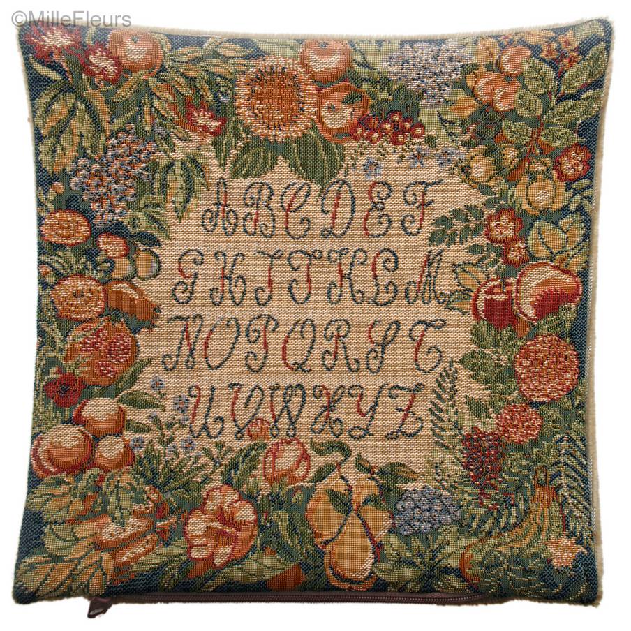 Alphabet Housses de coussin Animaux - Mille Fleurs Tapestries