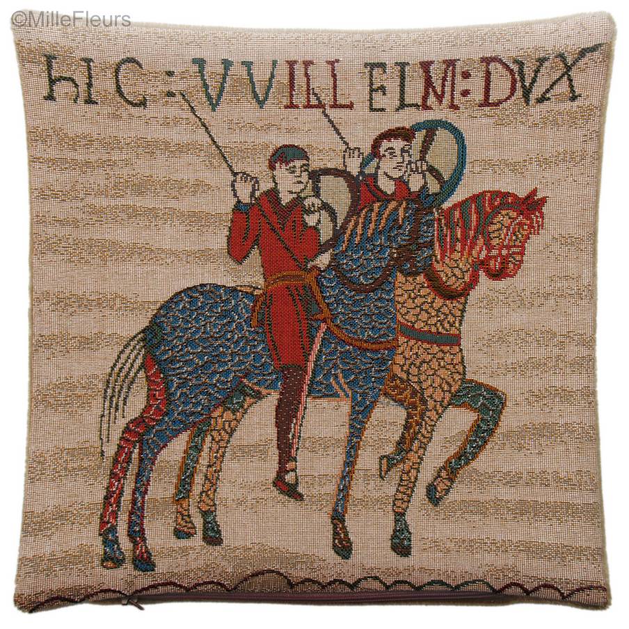 Bayeux Willelm Housses de coussin Tapisserie de Bayeux - Mille Fleurs Tapestries
