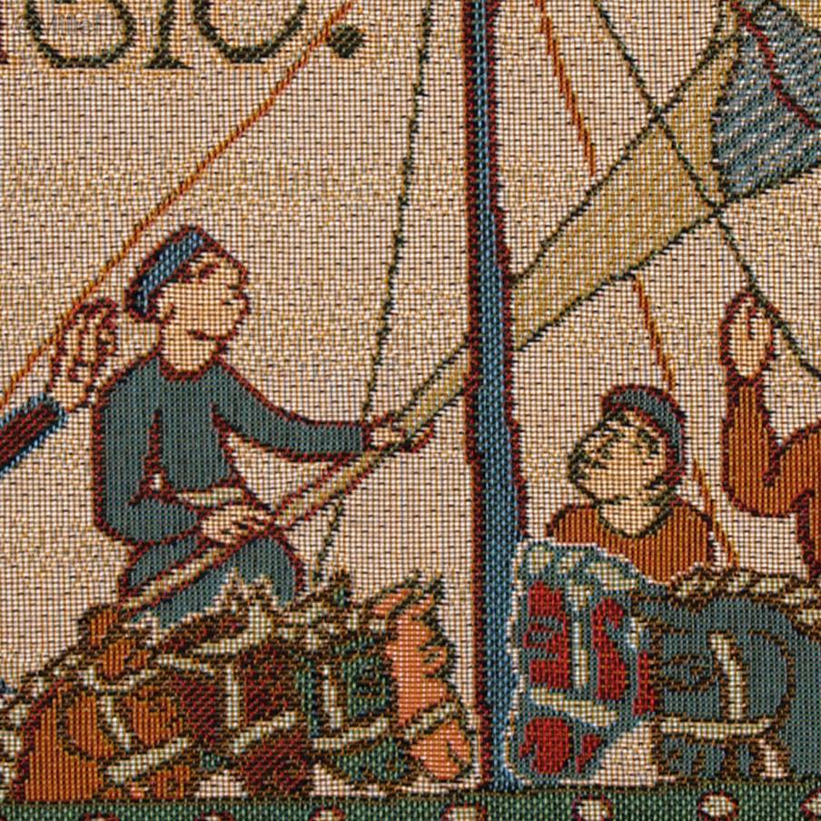 Bayeux Navigio Fundas de cojín Tapiz de Bayeux - Mille Fleurs Tapestries